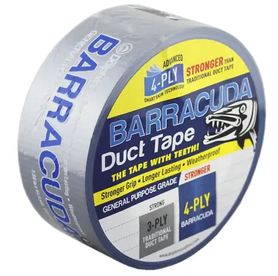 DUCK DUCT GAFFA GAFFER Barracuda Weatherproof Repair Tape 48mm X 50m Silver • £5.29