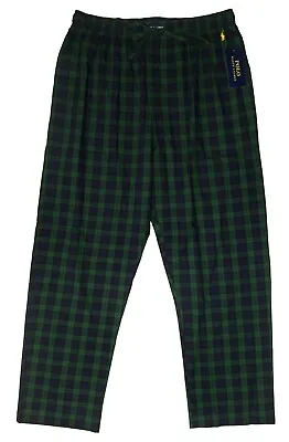 Polo Ralph Lauren Cotton Sleepwear Lounge Pants Mens L Green/Navy Plaid  NWT • $34.95