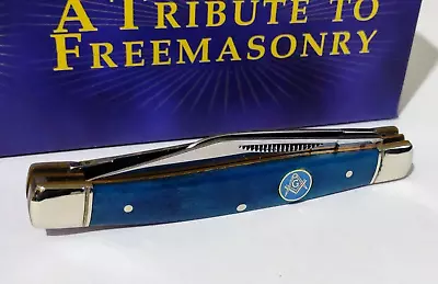 Mason Masonic 3 Blade Hunting Pocket Knife W/ Display Case R.r. !!! • $10