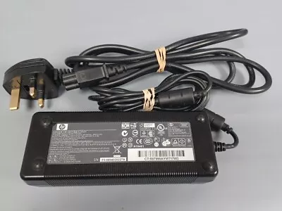 HP 120W PPP016H 18.5V 6.5A POWER SUPPLY ADAPTER TESTED WORKING & 3-Pin Plug Lead • £9.99