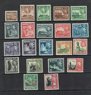 Malta: 1938 King George VI Definitive Set Mint (Faults) • $22.73