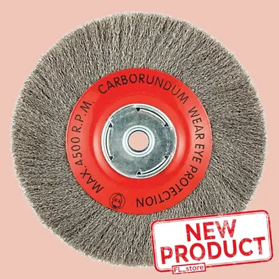 Carborundum 8  Bench Grinder Fine Crimped Wire Wheel Brush 5/8 Arbor 4500 RPM • $16.95