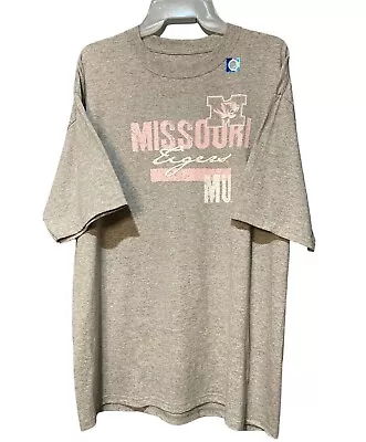 New Missouri Tigers T-shirt Gray Pink Short Sleeve Cotton Poly Size XL  • $15