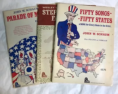 Schaum Parade Of Marches 50 Songs 50 States Stephen Foster Piano Book Lot VTG • $12.99