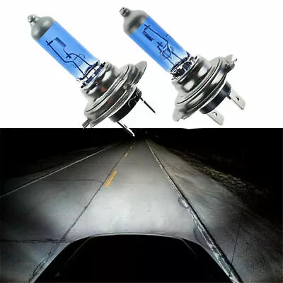 2 X SUPER WHITE HEADLIGHT BULBS H7 FITs DAEWOO (AUS) LACETTI (2003 - 2004) • $11.88