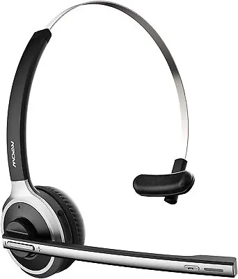 Mpow M5 Bluetooth 5.0 Headset Pro Trucker Office Headphones Noise Canceling Mic • $21.99