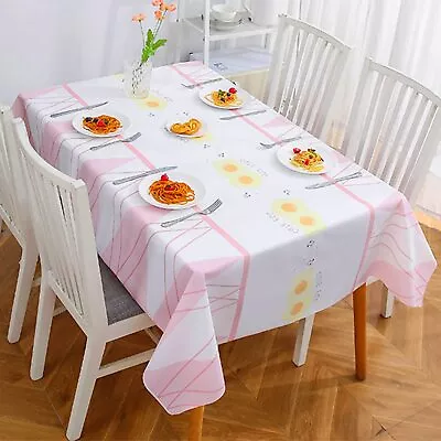 137*180cm Pink PVC TableCloth Party Wipeable Table Cloth RectangularEaster Eggs • £7.99