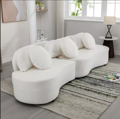 103.9  Modern Living Room Sofa Lamb Velvet Upholstered Couch Furniture • $773.90