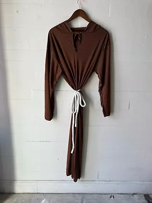 Vintage Monk Costume - Brown Robe With Tie Belt - Halloween Ren Faire • $40