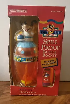 Vintage Mickey's Stuff For Kids Spill Proof Bubble Rocket Tootsie Toy Disney  • $29.69