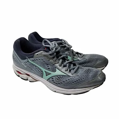 Mizuno Womens Wave Rider 22  Blue/Grey Running Shoes Size 10.5 • $25