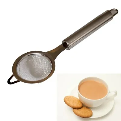 Small Stainless Steel Loose Tea Leaf Mesh Sieve Strainer Kitchen Reusable • £2.99