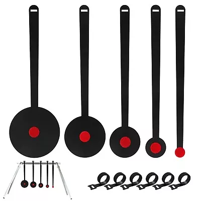 Steel Targets For Shooting 5 Pcs Hanging Metal Shooting Targets Durable Black... • $33.78