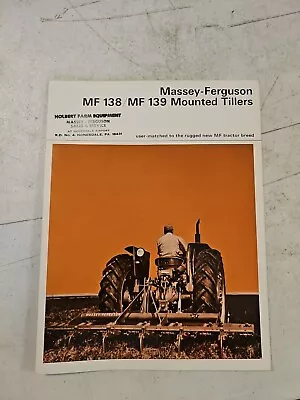 Vintage 1964 Massey Ferguson 138 & 139 Mounted Tillers Dealer Sales Brochure • $12.55