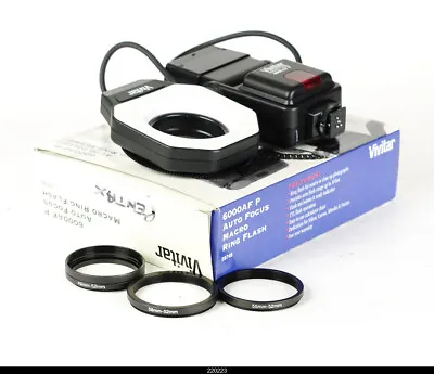 Vivitar Macro Flash Ring 6000AF P Electronic Flash Unit For Pentax Mint Box • $110