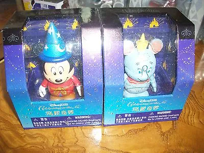 Lot Of 2 Disney Vinylmation Dumbo & Mickey Sorcerer 3  Hong Kong Exclusive  • $133.49