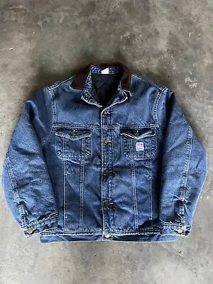 Vintage Pointer Brand Mens Large Quilt Lined Denim Chore Coat Barn Jacket USA L • $89.99