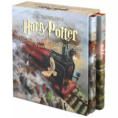 Harry Potter: The Illustrated Editions Years 1 And 2 Box Set W Exclusive Art • $59