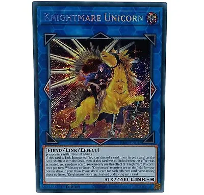 YUGIOH Knightmare Unicorn RA01-EN043 Alternate Art Secret Rare Card NM-MINT • £2.99