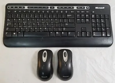 MICROSOFT Wireless Keyboard 1000 & 2 Wireless Optical Mice 2000 BUNDLE  • $34.95