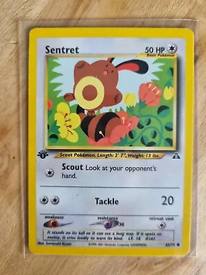 Sentret 1st Edition 63/75 Neo Discovery 2001 PL - Pokemon Card • $4.99