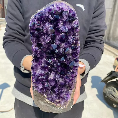 10.4lb Large Natural Amethyst Geode Quartz Cluster Crystal Specimen Healing • $56