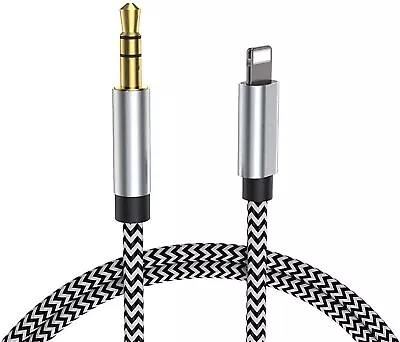 Aux Cable 3.5mm Jack Lead Car Audio Music For IPhone 14 13 12 11 Pro 7 8 X XR SE • £3.47