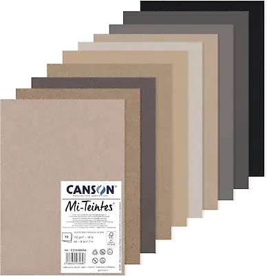 CANSON Mi-Teintes Coloured Drawing 160gsm A4 Paper Pack Double Sided: Honeycomb • £6.86