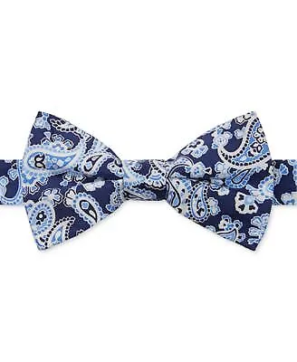 Tommy Hilfiger Howard Paisley Bow Tie  Navy Osfa Reg • $5