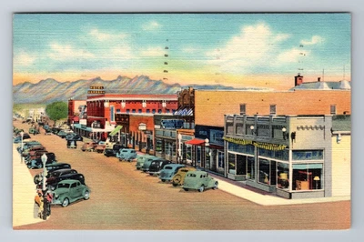 $9.99 • Buy Las Cruces NM-New Mexico, Main Street, Advertisement, Vintage C1945 Postcard