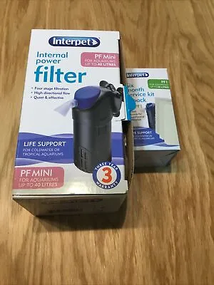 Interpet Aquarium Filter Internal Fish Tank Power Filtration Mini PF 1 & Filters • £19