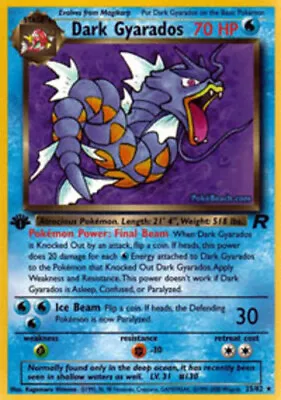 1x Dark Gyarados - 25/82 - Rare - 1st Edition Lightly Played Pokemon G1 - Team R • $14.48