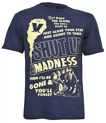 Madness T Shirt Shut Up Official  Band Logo Blue New S-2XL • £16.95