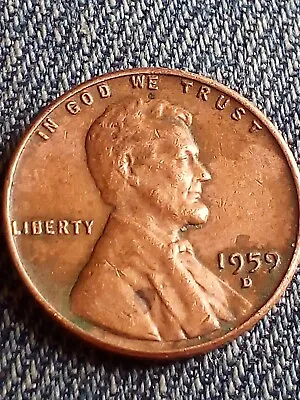 1959 D Lincoln Penny Error “L”   On Liberty On Rim - Rare US Coin Errors • $1800