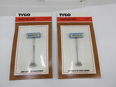Vintage Tyco Lighted Mobil Sign HO Scale In Original Package #116 NOS NIB Pair • $7.95