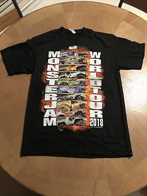 TN1- Alstyle Unisex T-Shirt Black Monster Jam World Tour 2018 Adult SMALL NEW • $11.45