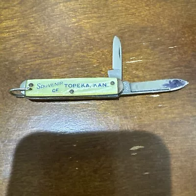 Vintage Pocket Knife Souvenir Of Topeka Kanas • $6