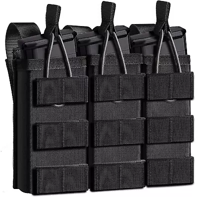 Tactical Molle Mag Pouch Open-Top Molle Double/Triple Stacker 5.56 7.62 Magazin • $27.40