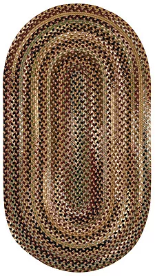 $101 • Buy Capel Rugs  Bangor  Wool Variegated Country Braided Oval Rug Tan #700 