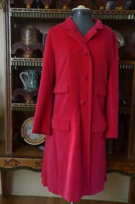 Vintage Sixties Pink Velvet Lined Knee Length Coat • $45.99