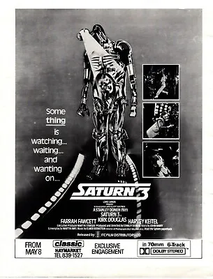 Framed Movie Advert 11x8  Saturn 3 - Farrah Fawcett Kirk Douglas • £22.99