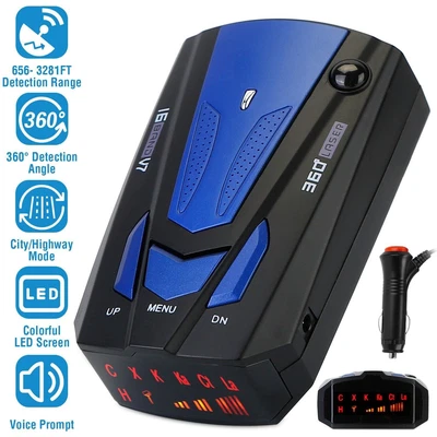 $17.09 • Buy Car V7 16 Band GPS Camera Laser Police Safe Anti Radar Detector 360° Detection