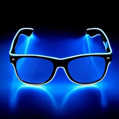 EL Wire Neon LED Light Sunglasses Eyewear Shade Nightclub Halloween Rave Party • £6.99