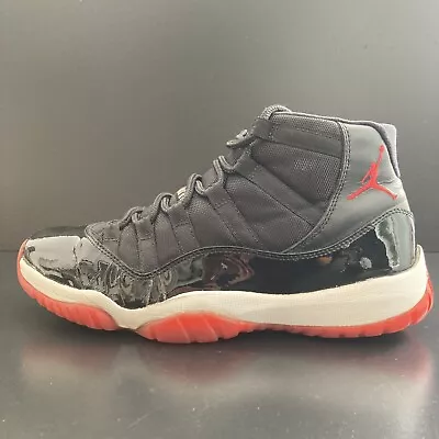 2012 Nike Air Jordan 11 Bred Retro Men's US 10.5 Black/Red Bred *Damaged Upper • $49.95