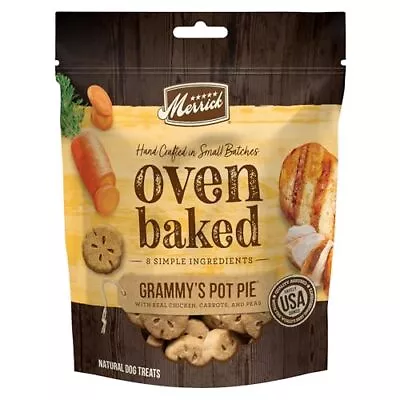 Merrick Oven Baked Dog Treats - Grammy's Pot Pie With Real Chicken 11 Oz Bag • $24.52