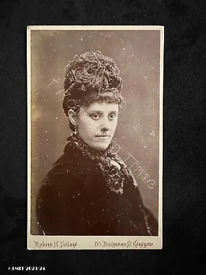 CDV Stunning Lady Actress? By Sellans Glasgow Victorian Fashion History Photo • £5.95