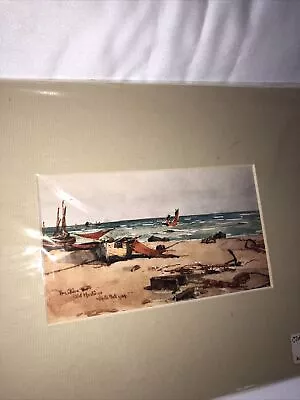 £14.99 • Buy Vintage Wilfrid Ball Print 1904 Old Hastings Mounted Print .