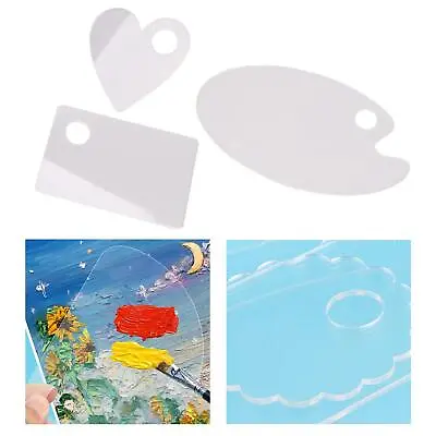 £7.33 • Buy Professional Oil Paint Palette With Thumb Hole Holder Paint Pallet Nonstick