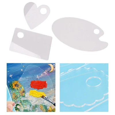 £7.33 • Buy Professional Oil Paint Palette With Thumb Hole Holder Paint Pallet Nonstick