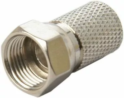 RG6 Quad Twist On Screw On Connector F Type TV Antenna Coax Coaxial Cable  • $1.79